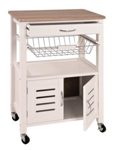 Servierwagen mit Türen aus Holz